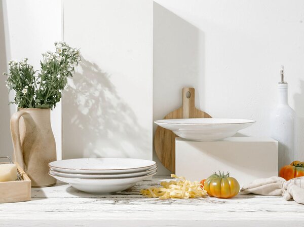 SET KROŽNIKOV ZA TESTENINE Vintage Nature Weiss 27 cm