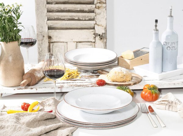 SET KROŽNIKOV ZA TESTENINE Vintage Nature Weiss 27 cm