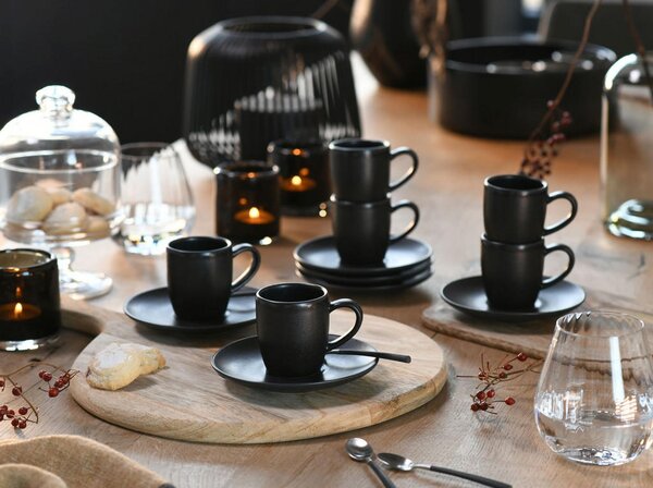 SET SKODELIC Soft Touch Black 12-delni