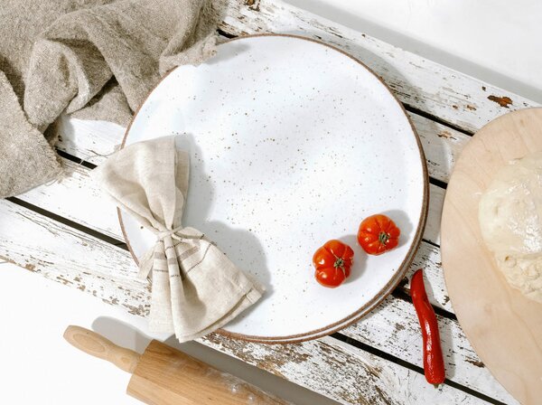 SET KROŽNIKOV ZA PICO Vintage Nature Weiss 30,5 cm