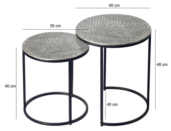 SET MIZIC, srebrne barve