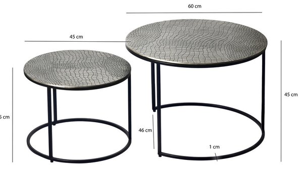 SET MIZIC, srebrne barve