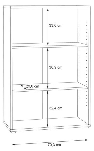 REGAL 73,7/111,1/34,8 cm hrast sonoma