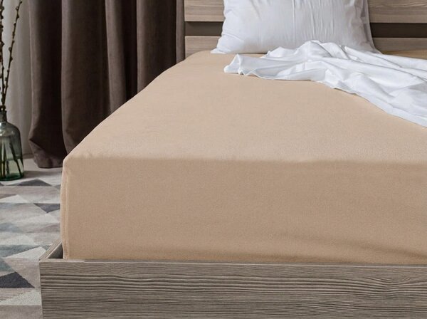 Jersey rjuha BASIC bež 90 x 200 cm