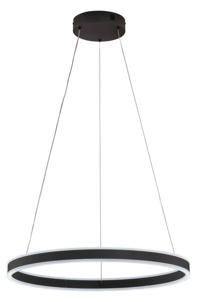 Črna LED viseča svetilka z daljinskim upravljalnikom/zatemnitvena ø 60 cm Sirko – Fischer & Honsel