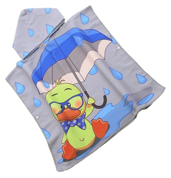 Otroški pončo DUCK SPLASH siv Dimenzije: 60 x 120 cm