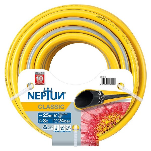 Neptun Classic Vrtna cev (Dolžina: 25 m, Diameter cevi: 19 mm, ¾″, Rumena) productname.garantie.plussign BAUHAUS garancija 10 let