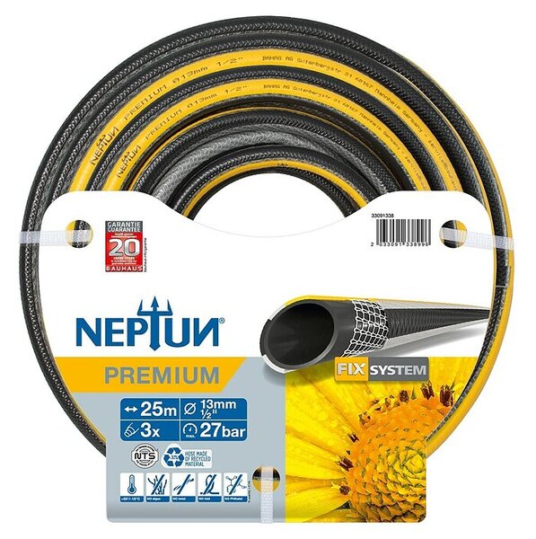 Neptun Premium Vrtna cev (Dolžina: 25 m, Diameter cevi: 13 mm, ½″) productname.garantie.plussign BAUHAUS garancija 20 let