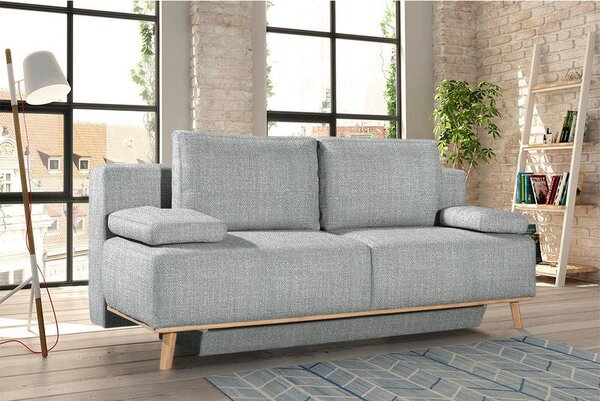 BOXSPRING ZOFA, siva tekstil