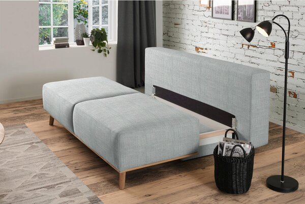 BOXSPRING ZOFA, siva tekstil