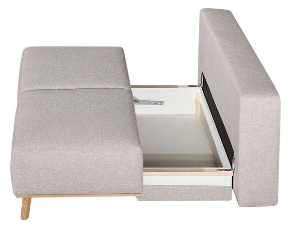 BOXSPRING ZOFA, siva tekstil