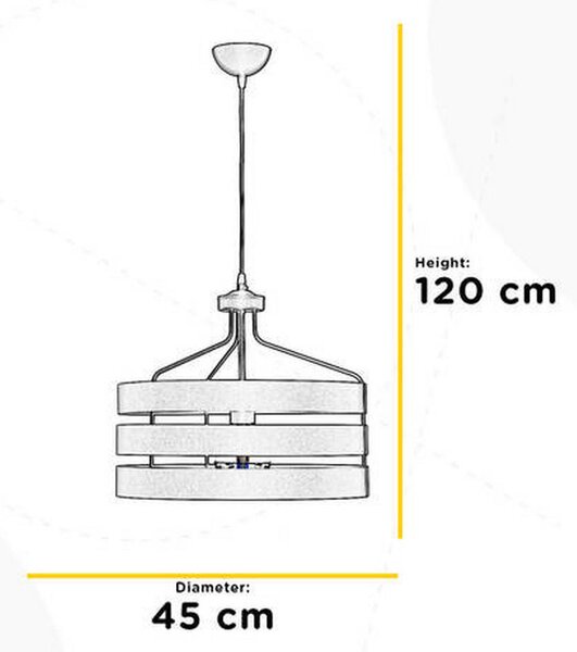 VISEČA NIHALNA SVETILKA 45/120 cm E27