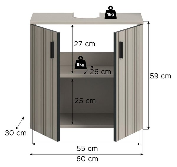 OMARICA ZA POD UMIVALNIK 60/59/30 cm