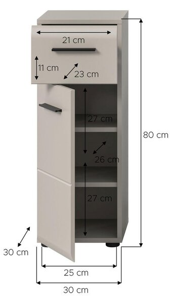 SREDNJE VISOKA OMARA 30/80/30 cm