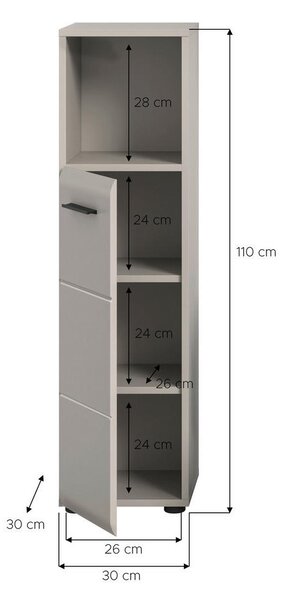 SREDNJE VISOKA OMARA 30/110/30 cm