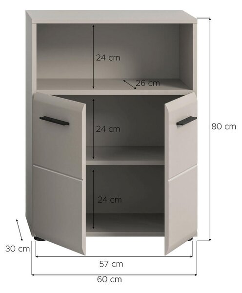 SREDNJE VISOKA OMARA 60/80/30 cm