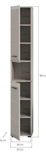 VISOKA OMARA 30/185/30 cm