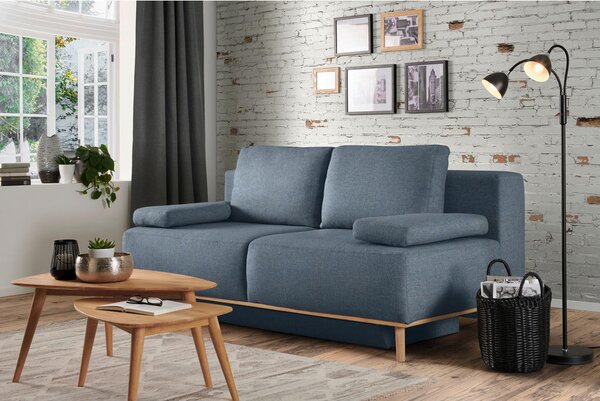 BOXSPRING ZOFA, modra, siva tekstil