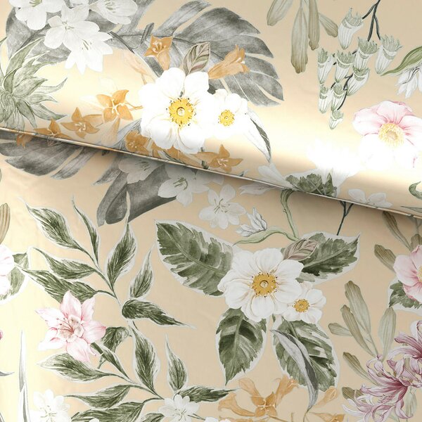 POSTELJNINA NELLY 140/200 cm saten rumena