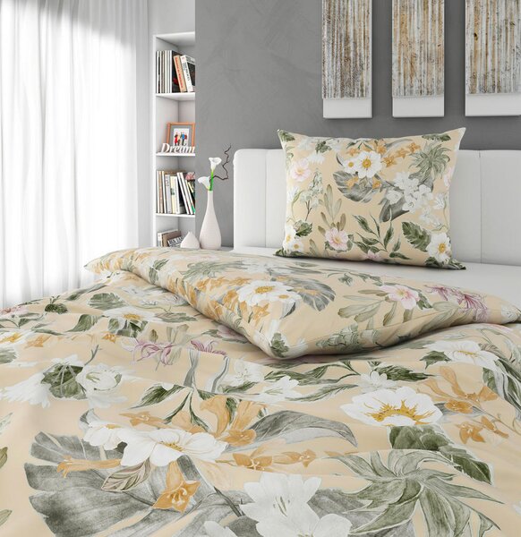 POSTELJNINA NELLY 140/200 cm saten rumena