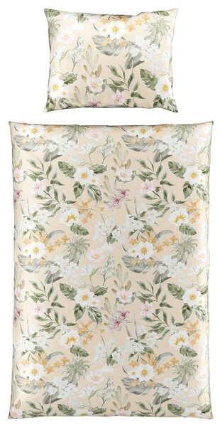 POSTELJNINA NELLY 140/200 cm saten rumena