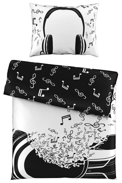 MLADINSKA POSTELJNINA MUSIC 140/200 cm renforcé