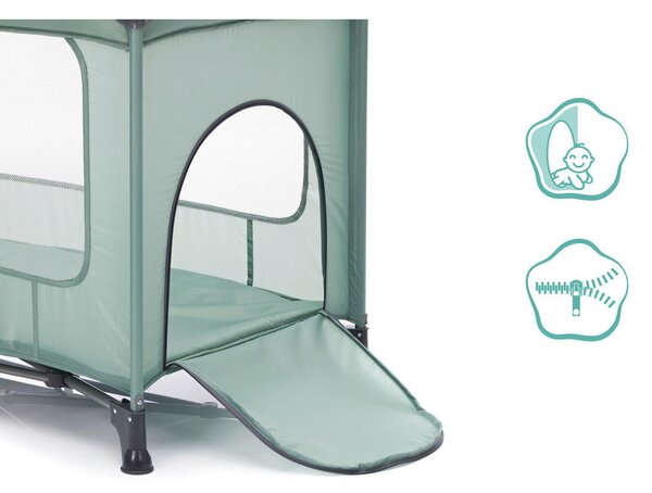 PRENOSNA POSTELJICA Nizza 120/60 cm zelena