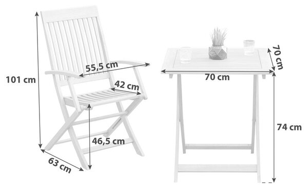 SET ZA BALKON les rjava rjava