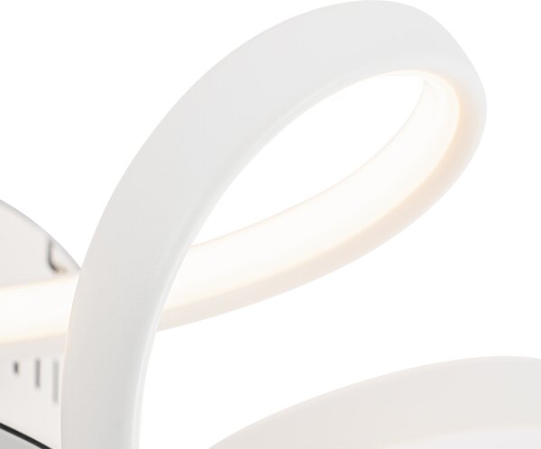 Stropni ventilator bel 55 cm vklj. LED z možnostjo zatemnitve z daljinskim upravljalnikom - Mandy