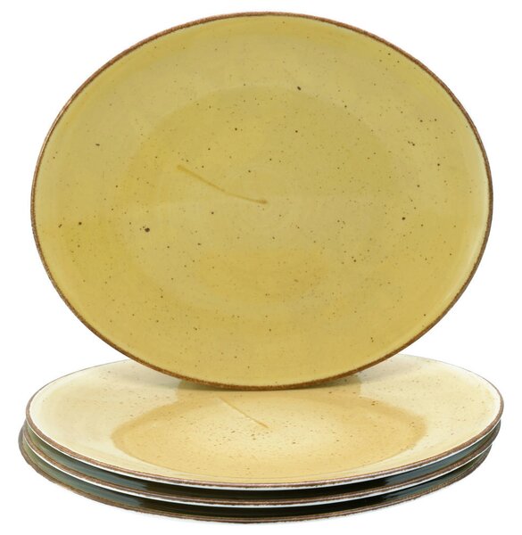 SET KROŽNIKOV ZA ZREZKE Vintage Nature Curry 30,5/26 cm
