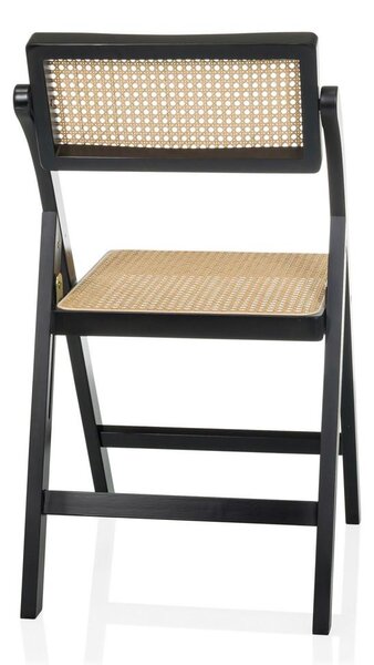 Gardenson Zložljiv Stol Tudela Bamboo, Črna, Rjava