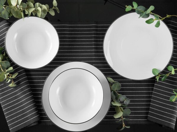 Creatable Jedilni Servis Luna Black Line, 12-Delni