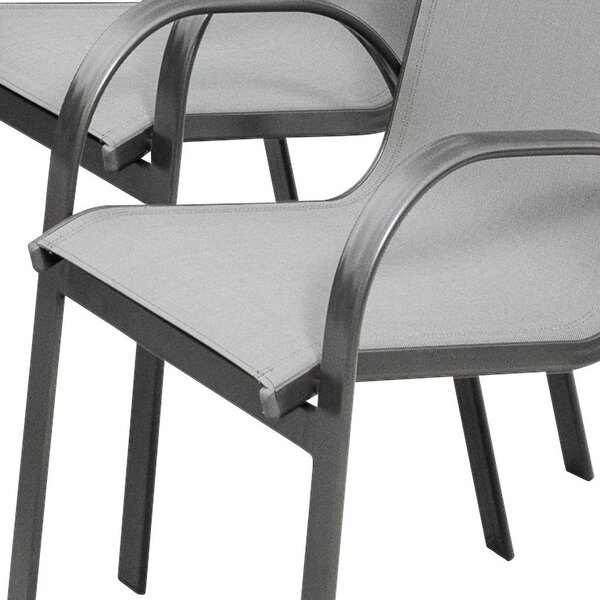 Gardenson Vrtni Set Amalfi, 5-Delno, Aluminij, Steklo