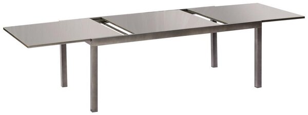 Gardenson Raztegljiva Vrtna Miza Ambia, Aluminij, Steklo, 220-340x110