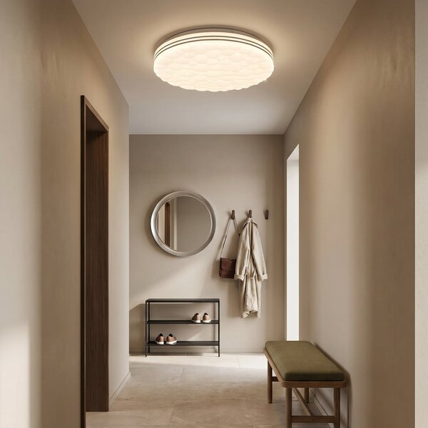 Reality Leuchten LED stropna svetilka Tiger RGB CCT Starlight učinek, zatemnjen, Bela, Dnevna soba / jedilnica, Plastika, Sodobni