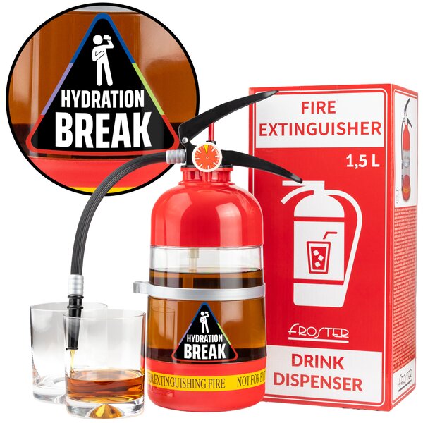 Dozirnik za pijačo v obliki gasilnega aparata - Hydration Break - Froster - Dekliščina - Za 30 let