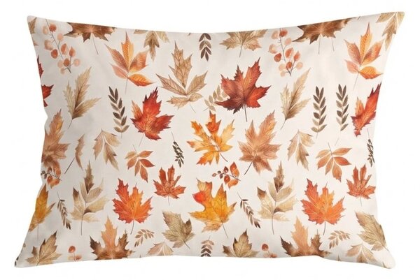 Flanelasta prevleka za vzglavnik LEAVES & PUMPKINS 50x70 cm, barvna