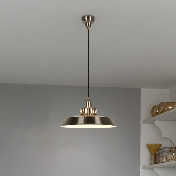 COREP Visoka svetilka Thelma, barva aluminija, Ø 38 cm, kovina, zatemnjen, Kovinska, Dnevna soba / jedilnica, Kovina