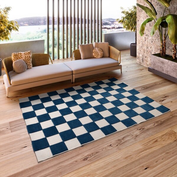 Modra/kremno bela notranja in zunanja preproga 160x230 cm Cuadros – Universal