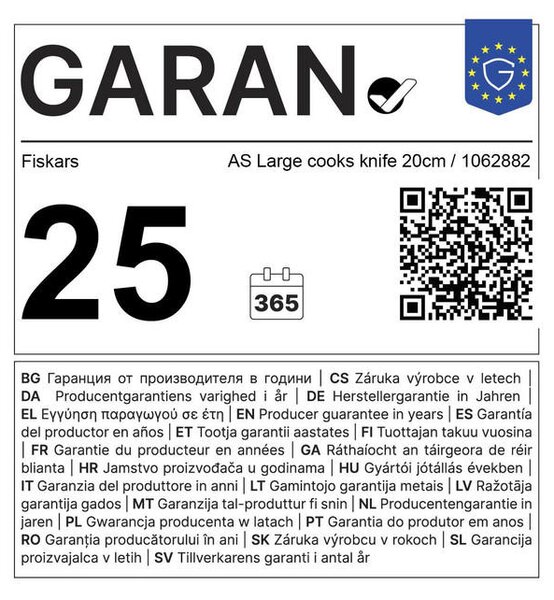 KUHARSKI NOŽ FISKARS ALL 42 cm nerjaveče jeklo