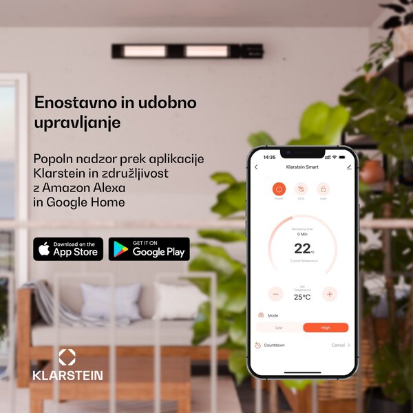 Blumfeldt Cosmic Beam Smart 30, infrardeči grelec, 3000 W, krmiljenje z aplikacijo, bela barva
