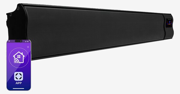 Blumfeldt Cosmic Beam Smart 24, infrardeči grelnik, 2400 W, WiFi, upravljanje z aplikacijo, črn