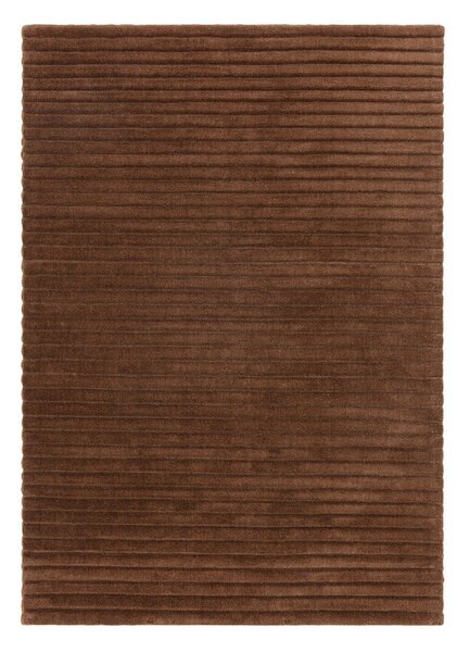 Temno rjava ročno tkana volnena preproga 160x230 cm – Asiatic Carpets