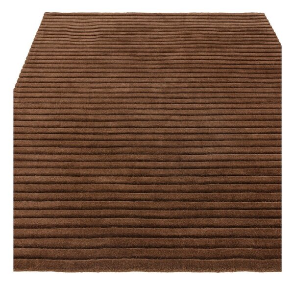 Temno rjava ročno tkana volnena preproga 160x230 cm – Asiatic Carpets