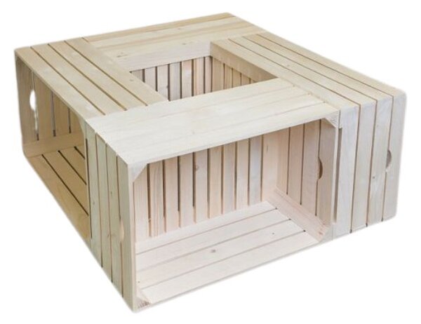 ATMOWOOD Leseni zaboji klubska mizica 84 x 39 x 84 cm