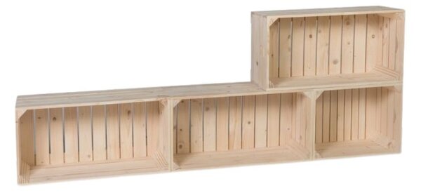 ATMOWOOD Leseni zaboji komplet za dnevno sobo 160 x 60 x 24 cm