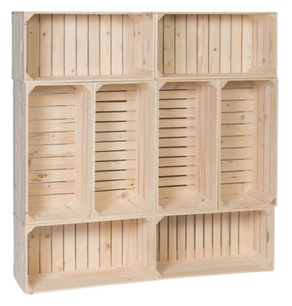 ATMOWOOD Leseni zaboji knjižna omara 120 x 120 x 24 cm