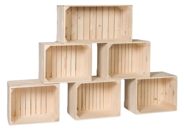 ATMOWOOD Leseni zaboji knjižna omara 140 x 90 x 24 cm