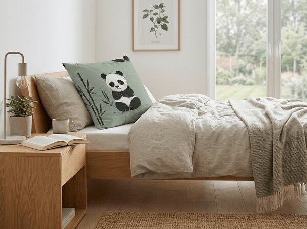 Prevleka za blazino iz mikrovlaken PANDA RELAX 45x45 cm, mentol