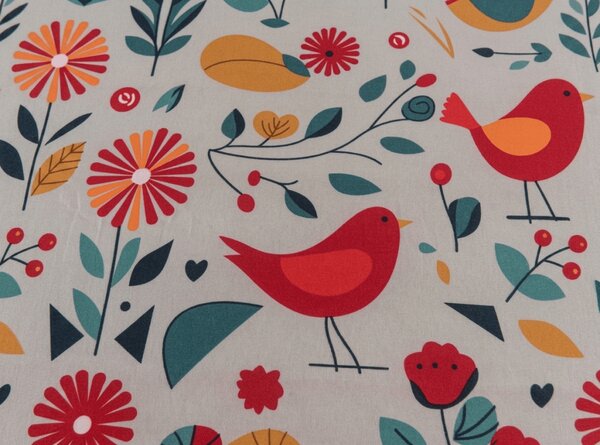 Rjuha iz mikrovlaken RETRO BIRD barvna 90x200 cm
